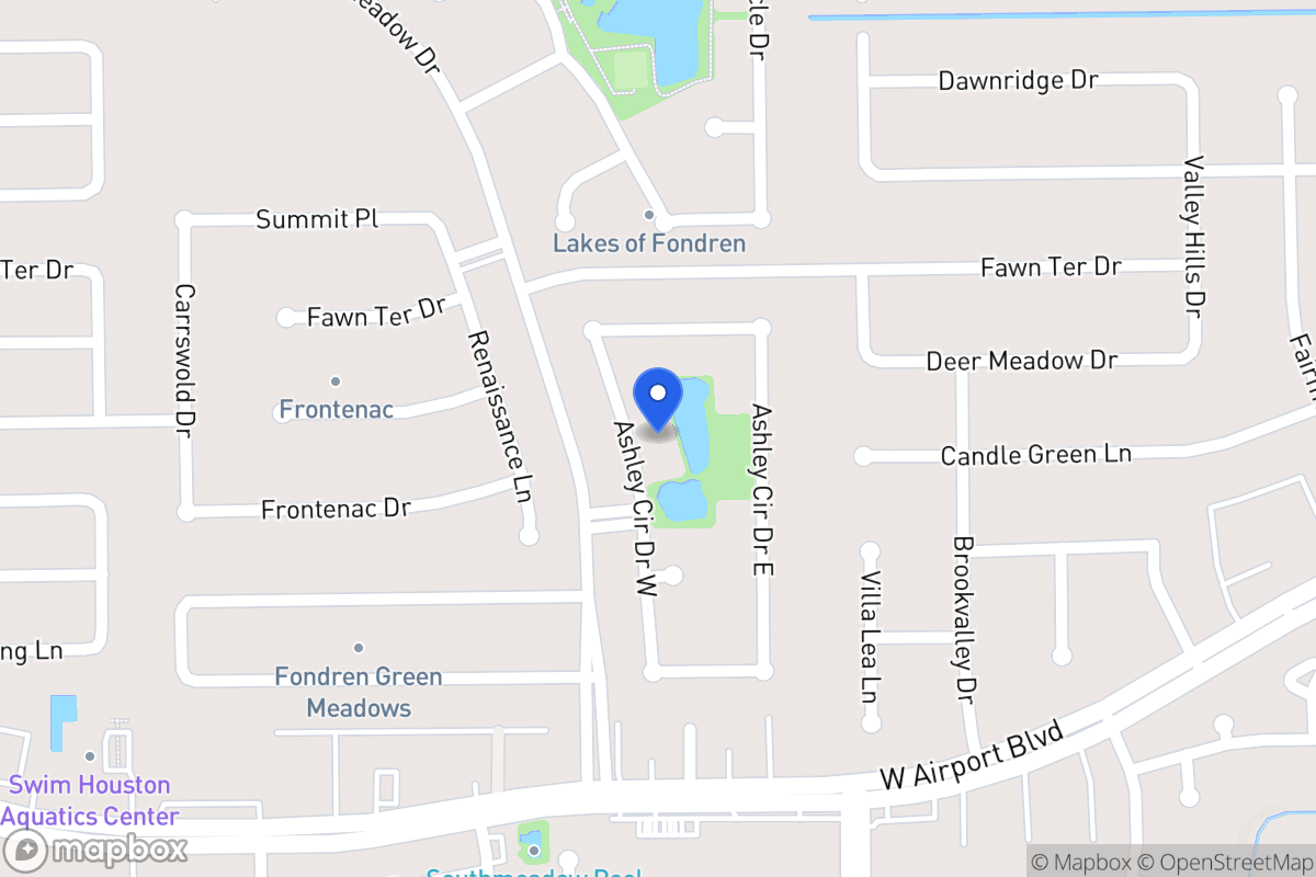 Map of 12119 Ashley Circle Dr W, Houston