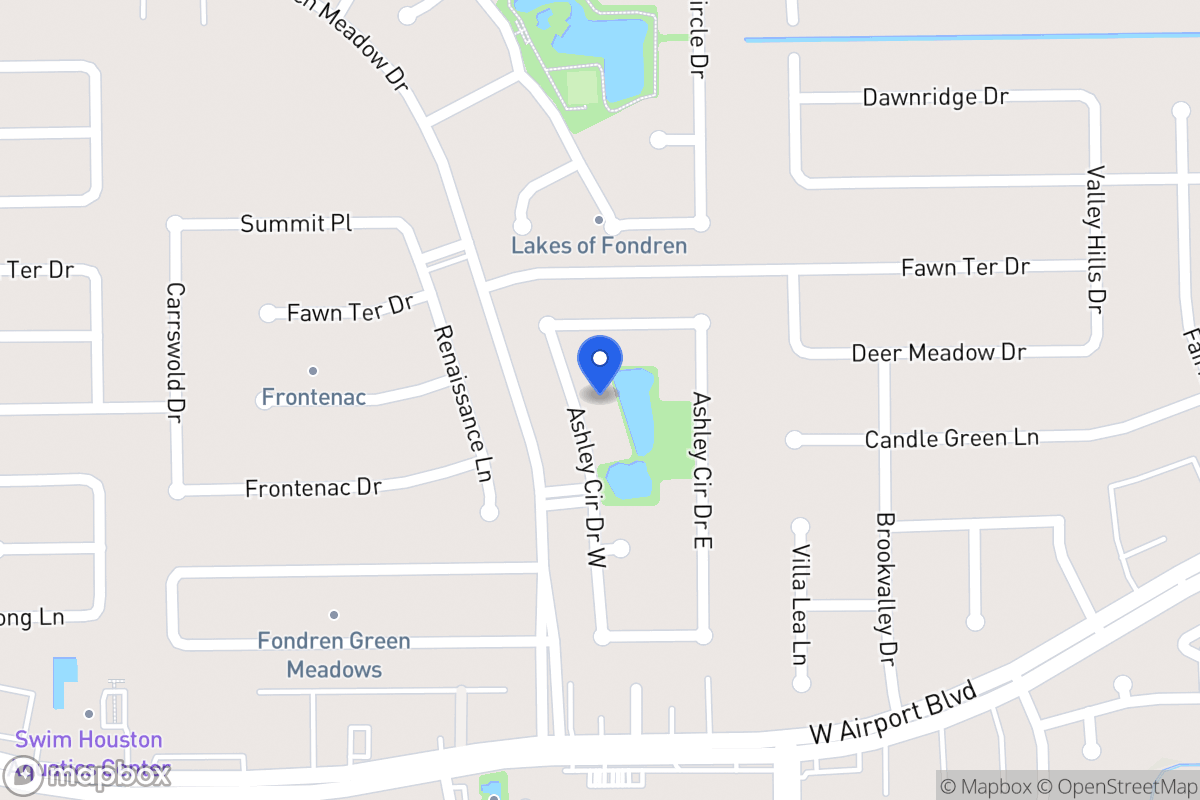 Map of 12115 Ashley Circle Dr W, Houston