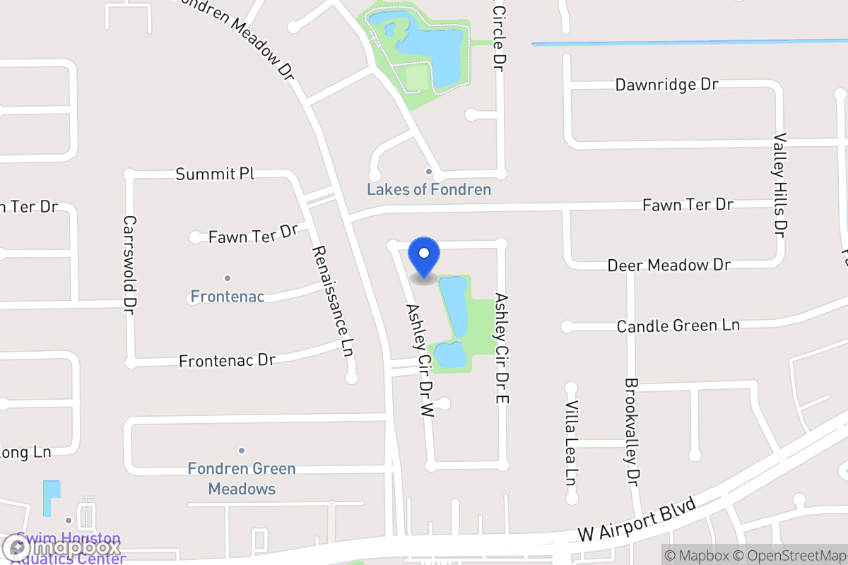 Map of 12111 Ashley Circle Dr W, Houston