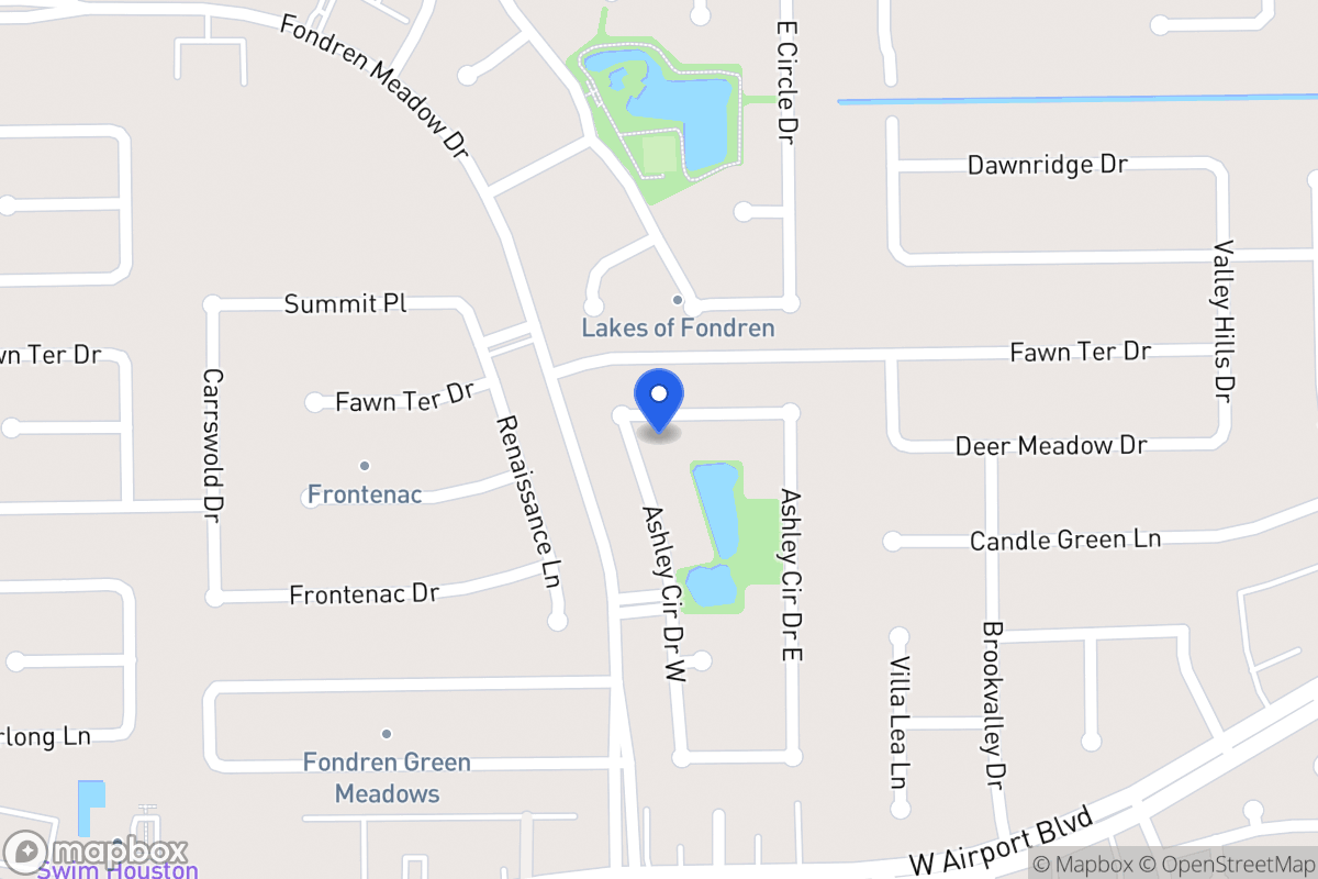 Map of 8103 Ashley Circle Dr N, Houston
