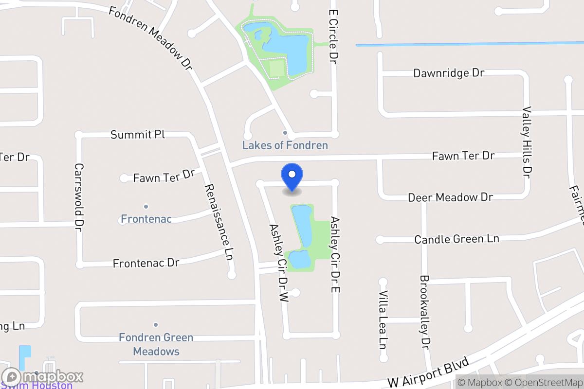 Map of 8015 Ashley Circle Dr N, Houston