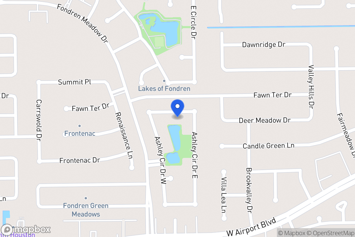 Map of 8011 Ashley Circle Dr N, Houston