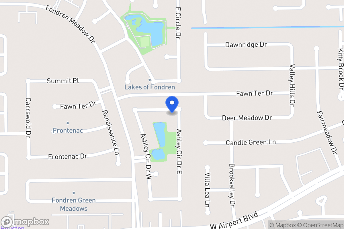 Map of 12110 Ashley Circle Dr N, Houston