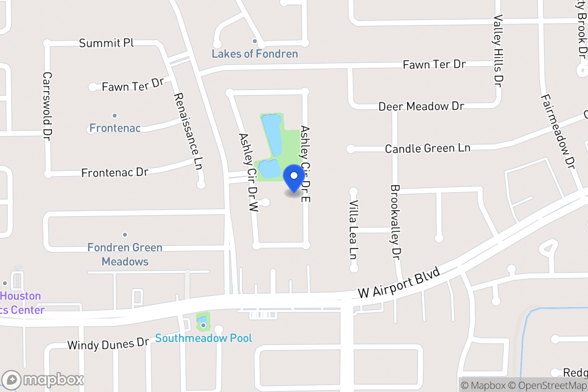 Map of 12210 Ashley Circle Dr E, Houston