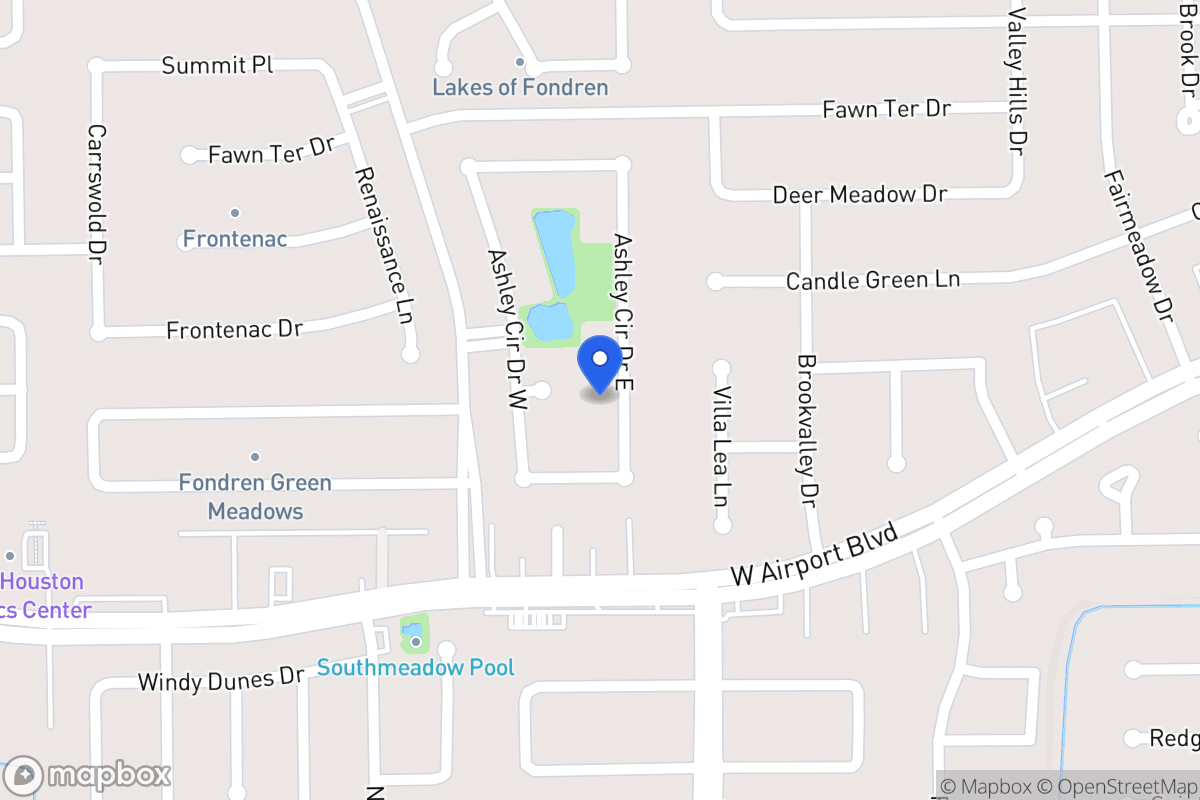 Map of 12214 Ashley Circle Dr E, Houston