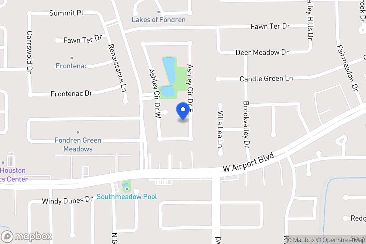 Map of 12218 Ashley Circle Dr E, Houston