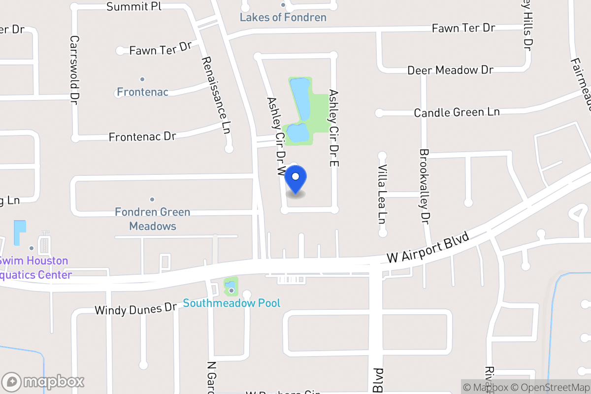 Map of 8106 Ashley Circle Dr S, Houston