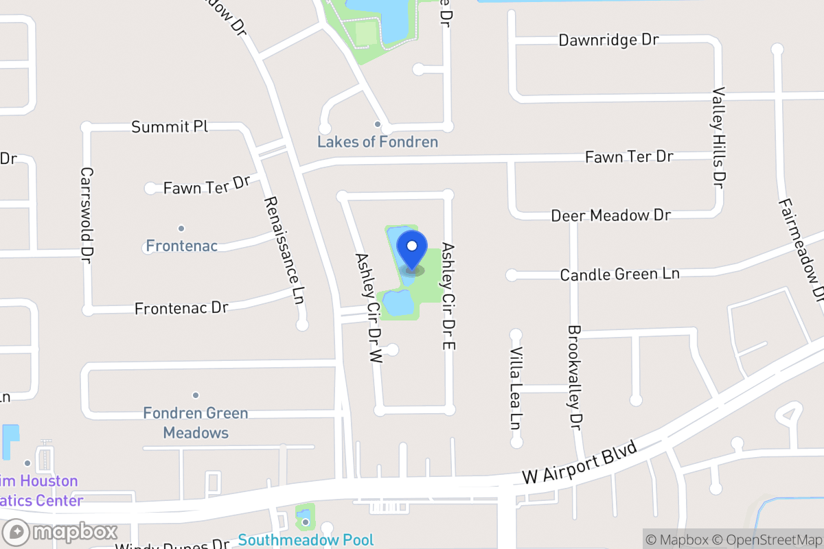 Map of 12200 Ashley Circle Dr E, Houston