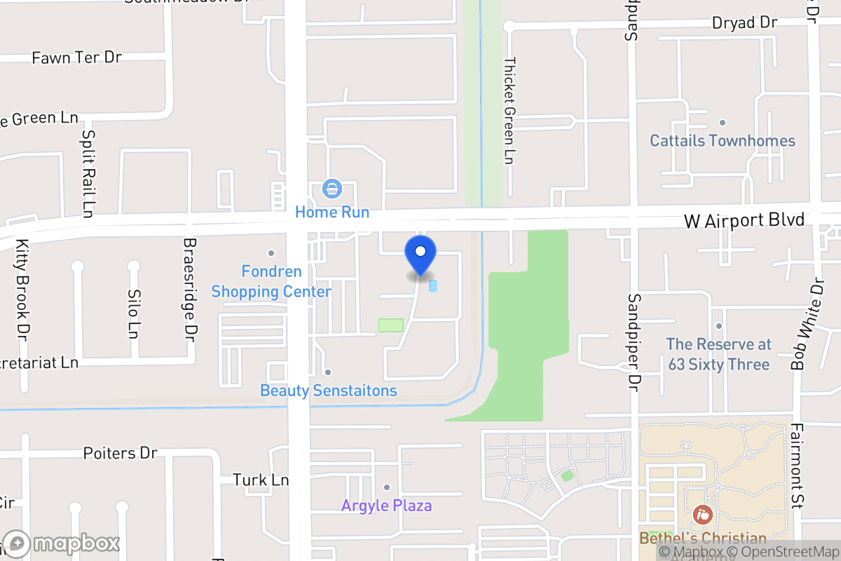 Map of W 6633 Airport Blvd, Houston