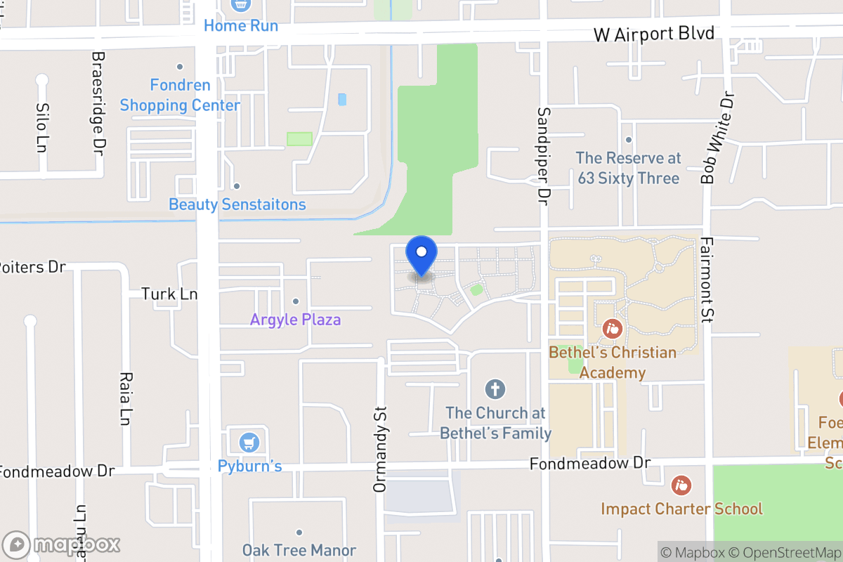 Map of 12500 Sandpiper Dr, Houston