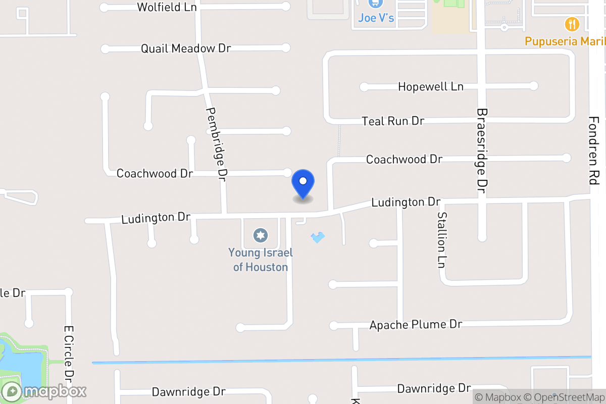 Map of 7806 Ludington Dr, Houston