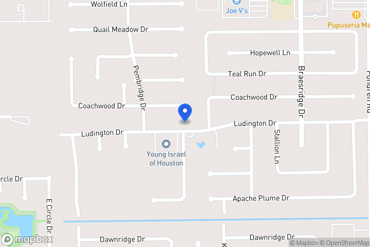Map of 7810 Ludington Dr, Houston