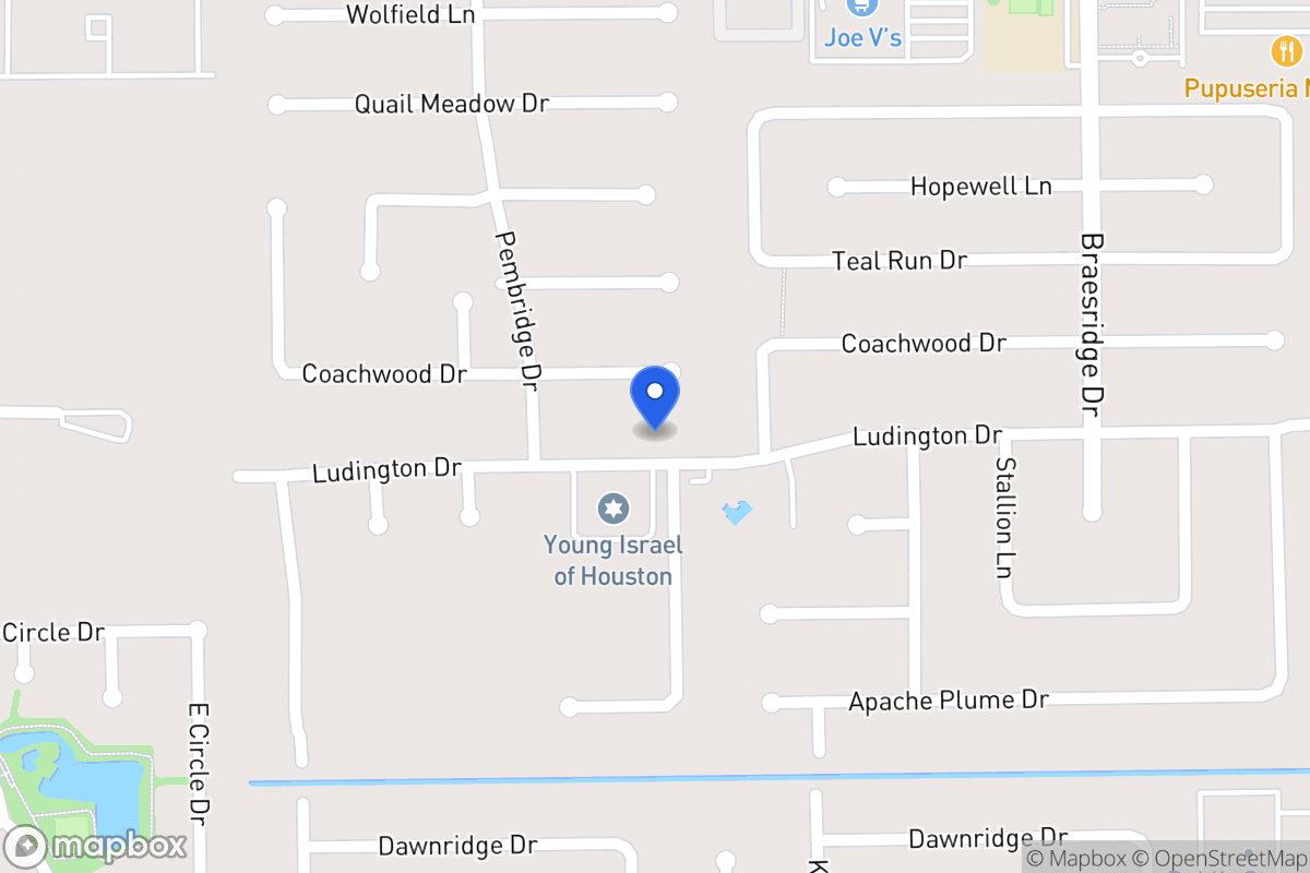 Map of 7814 Ludington Dr, Houston