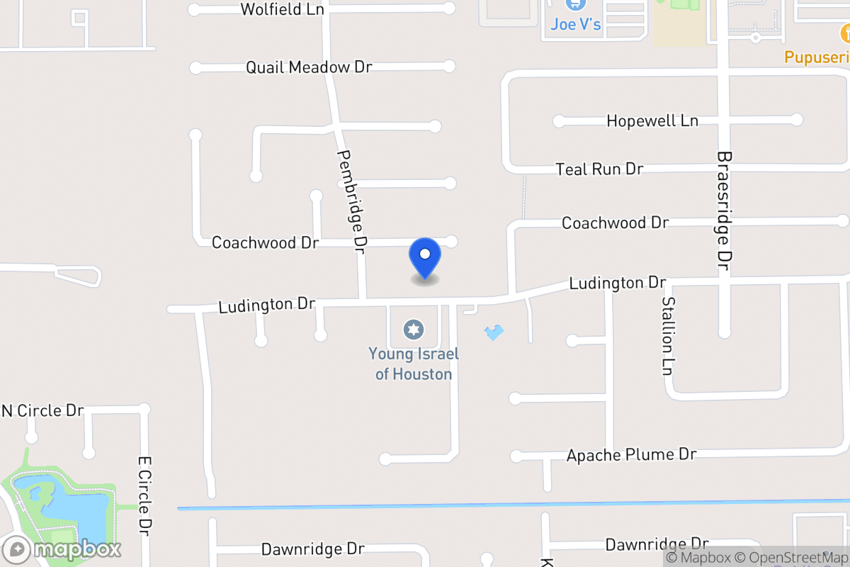 Map of 7818 Ludington Dr, Houston
