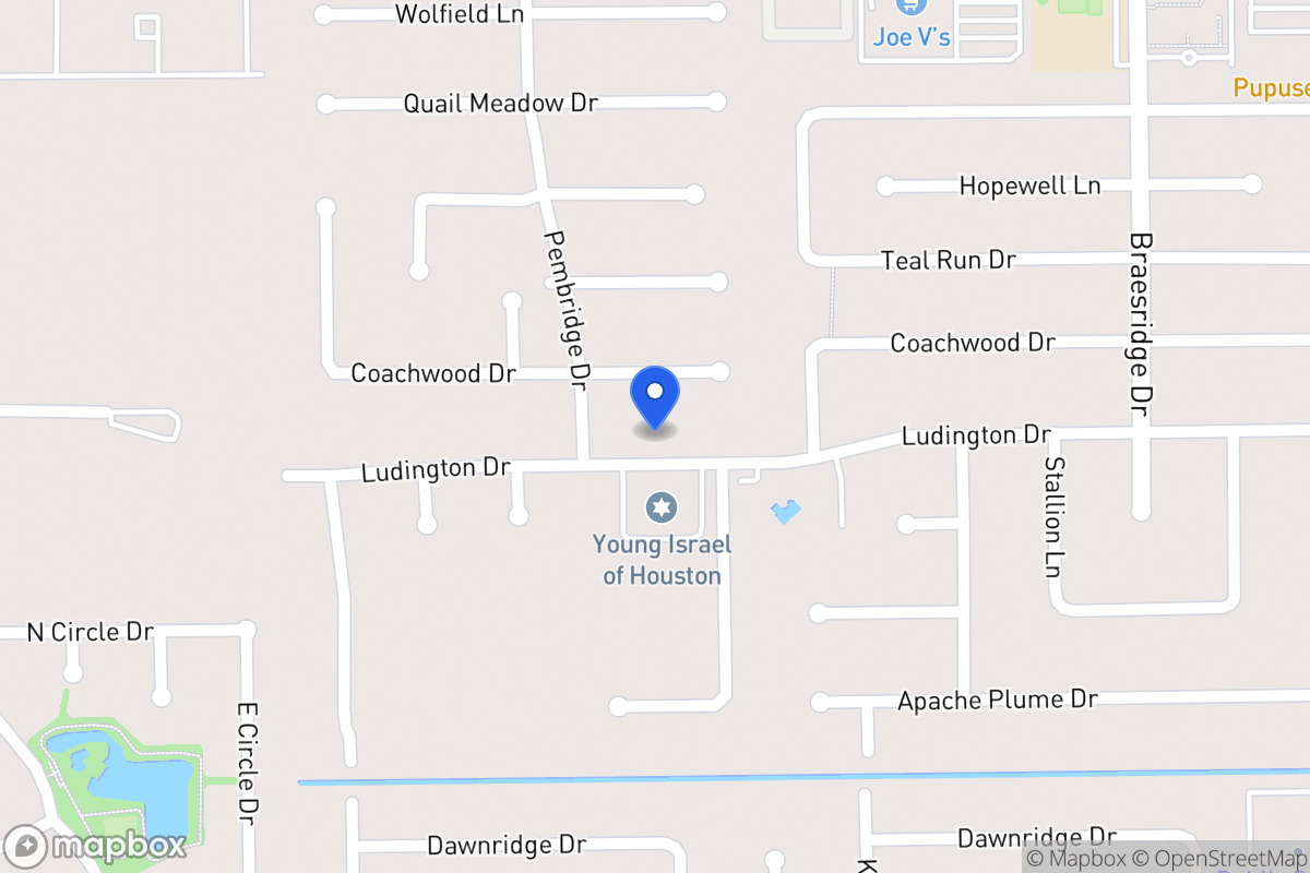 Map of 7822 Ludington Dr, Houston