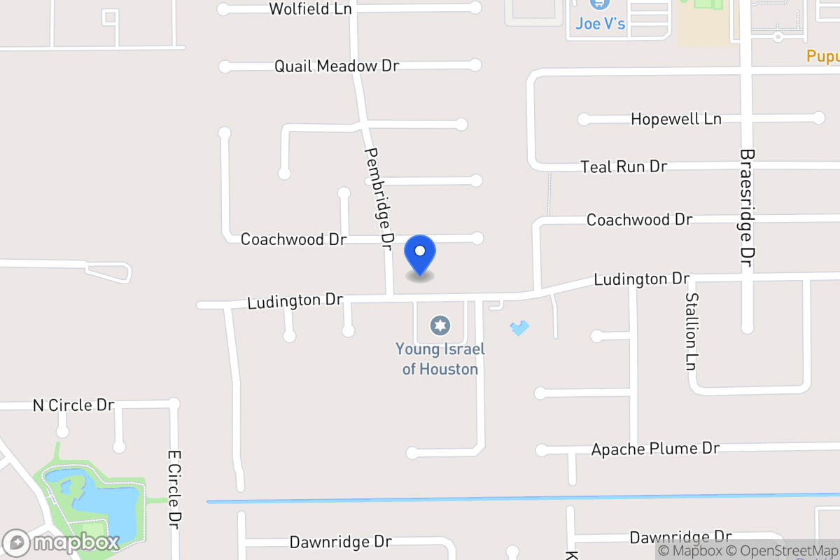 Map of 7826 Ludington Dr, Houston
