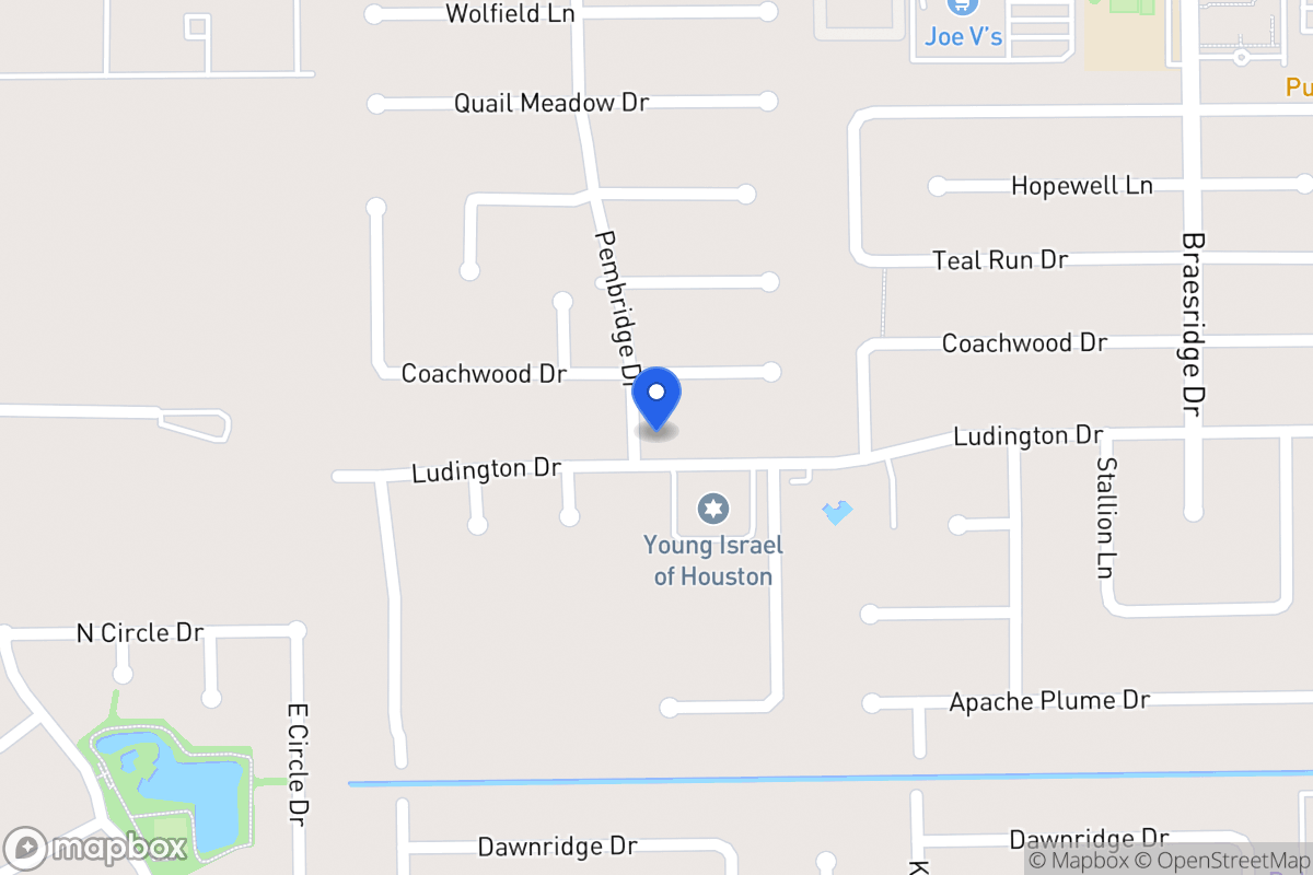 Map of 7830 Ludington Dr, Houston