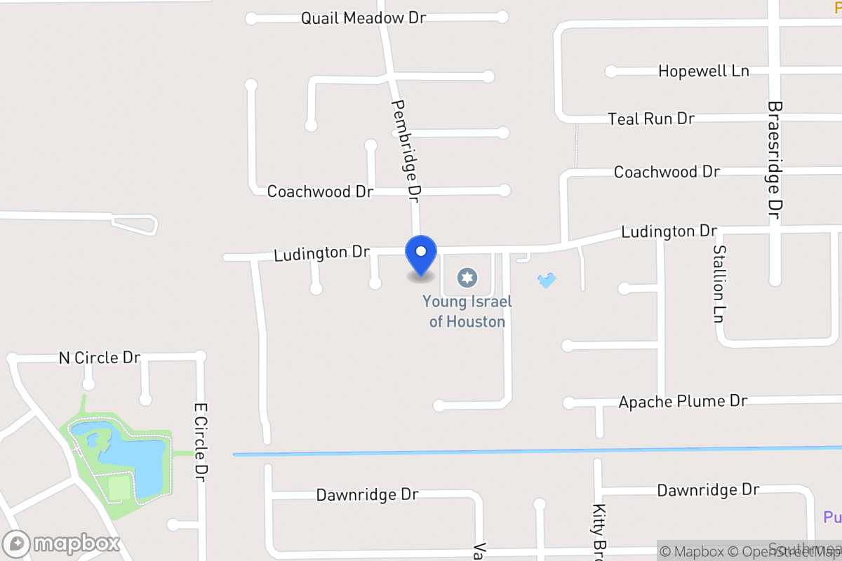 Map of 7835 Ludington Dr, Houston