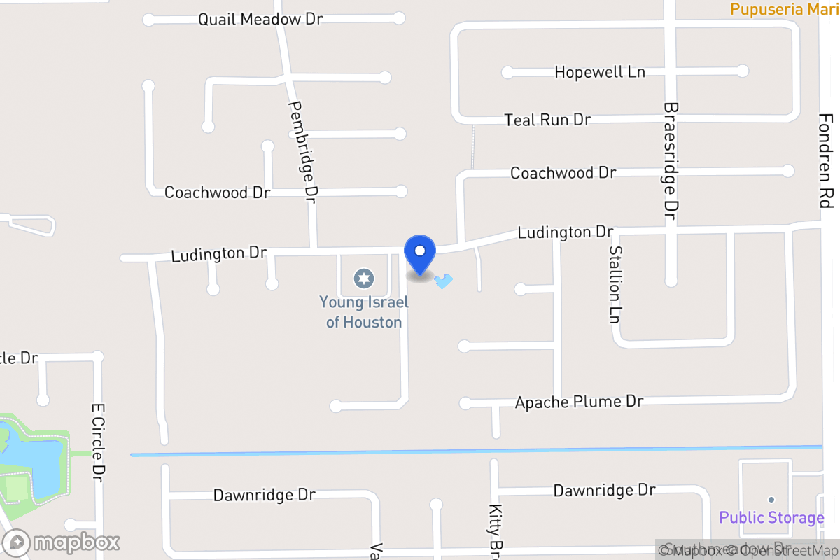 Map of 7823 Ludington Dr, Houston