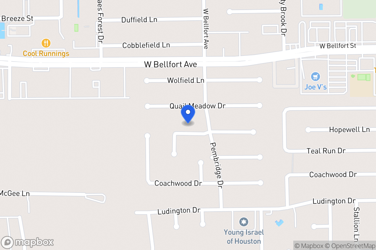 Map of 7910 Hopewell Ln, Houston