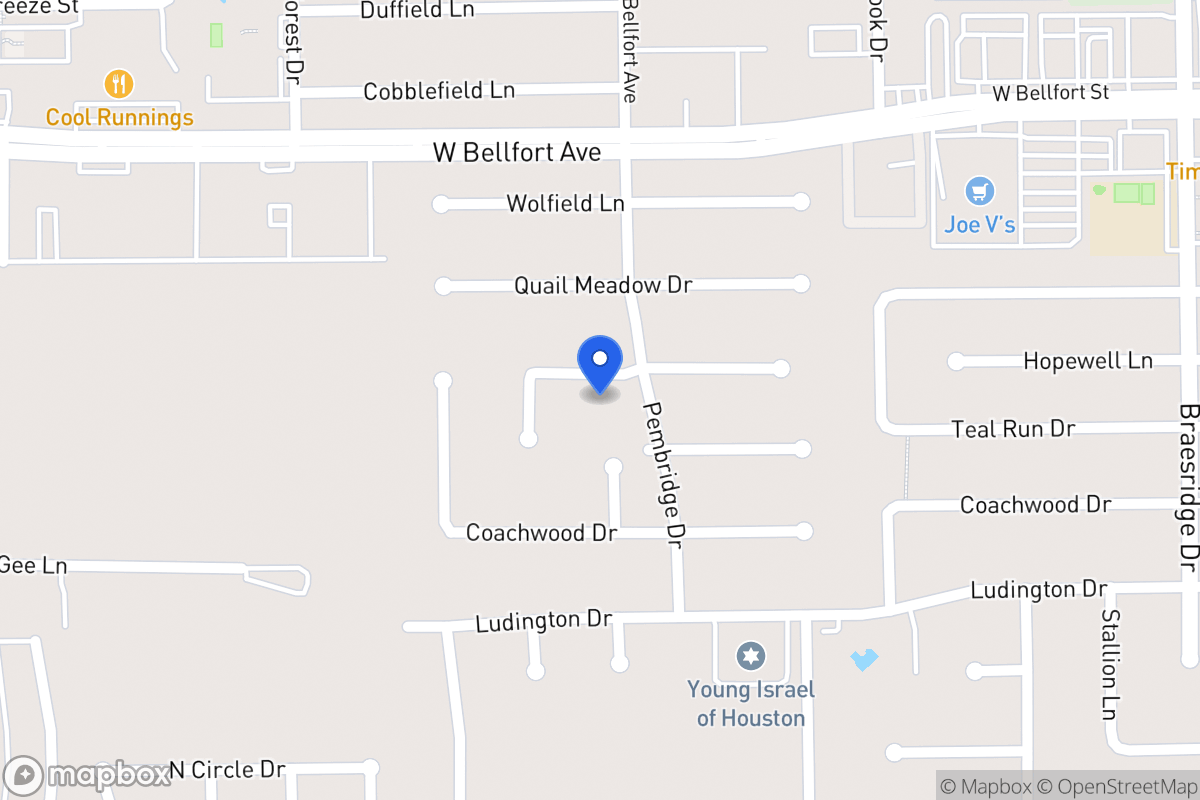 Map of 7907 Hopewell Ln, Houston