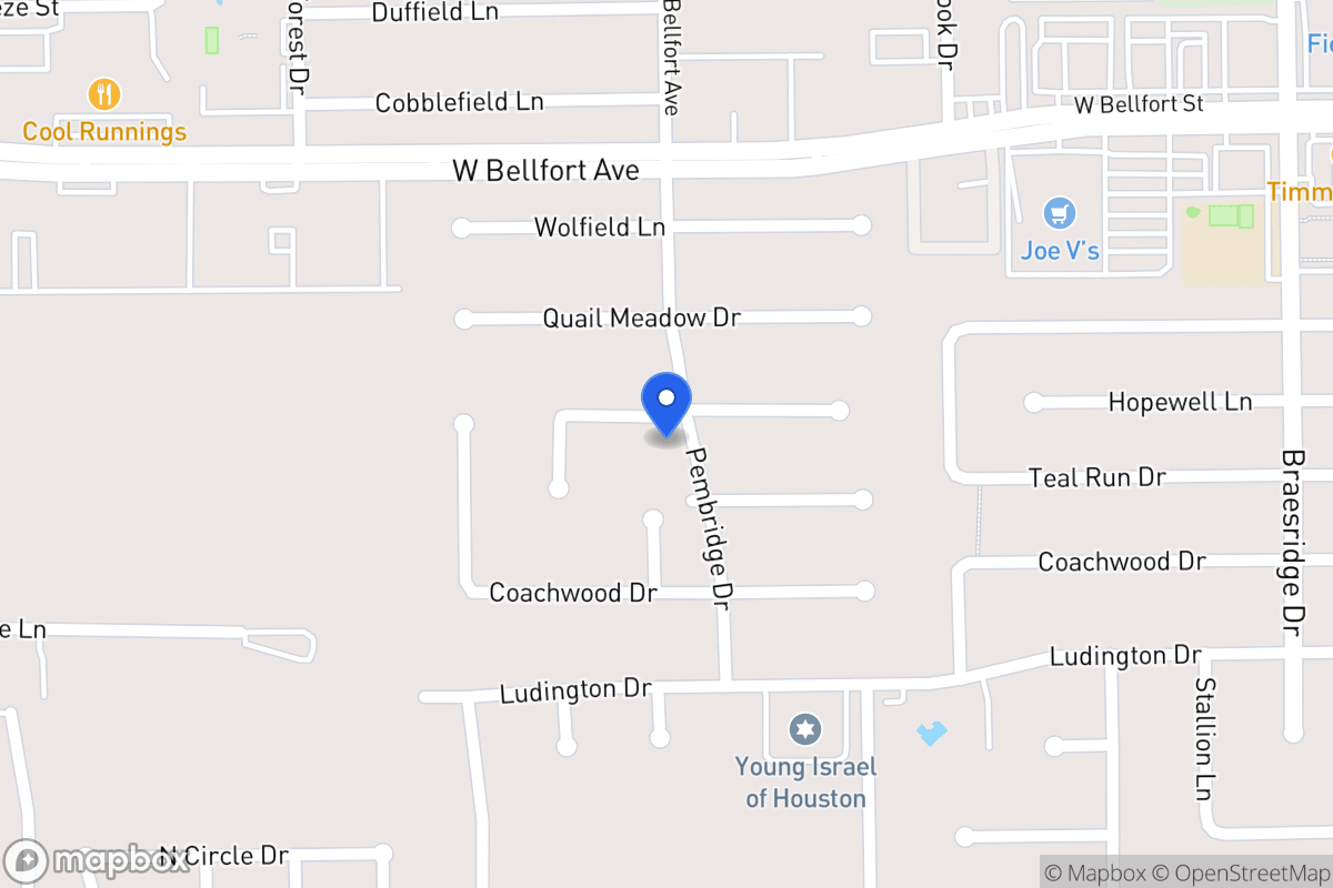 Map of 7903 Hopewell Ln, Houston