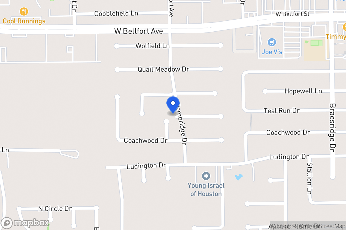 Map of 11603 Robinhood Terrace Ln, Houston