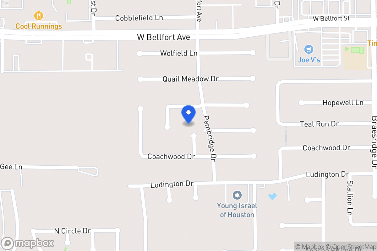 Map of 11602 Robinhood Terrace Ln, Houston
