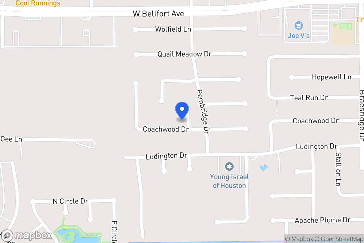 Map of 7914 Coachwood Rd, Houston