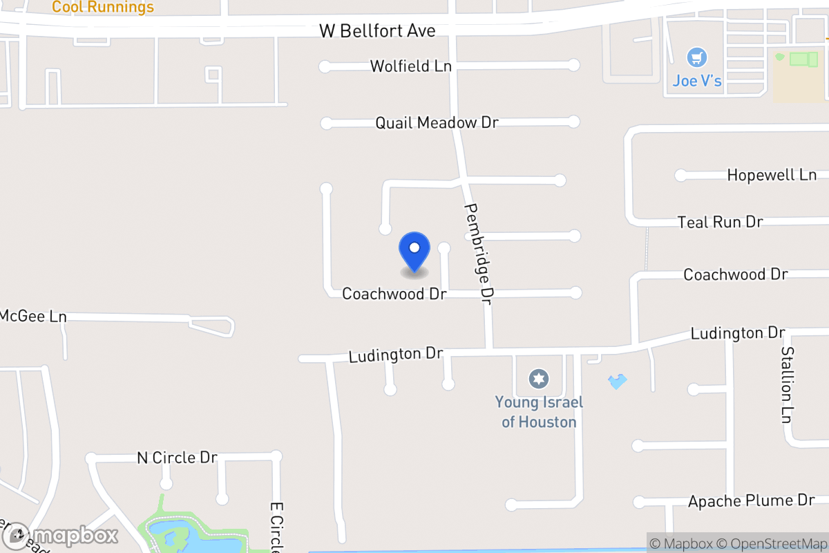 Map of 7918 Coachwood Dr, Houston
