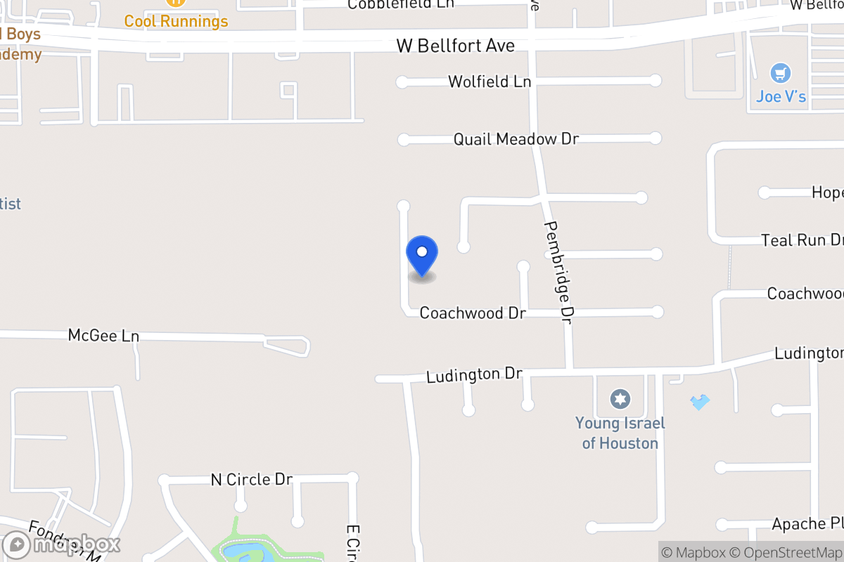 Map of 11603 Silverman Trails Ln, Houston