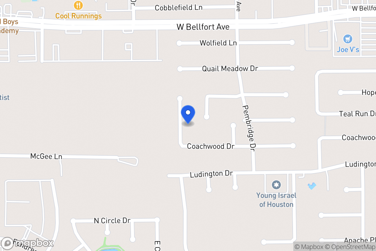 Map of 11523 Silverman Trails Ln, Houston