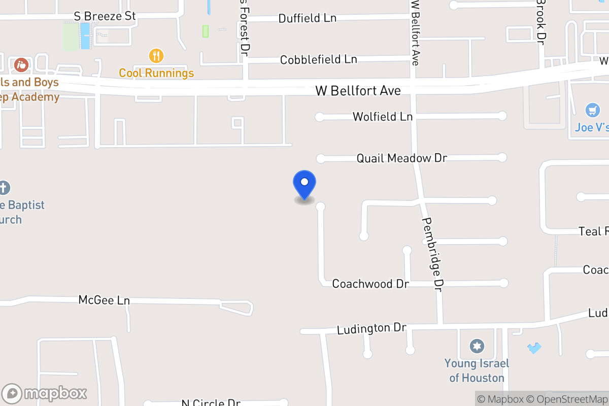 Map of 11508 Silverman Trails Ln, Houston