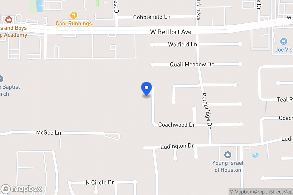 Map of 11514 Silverman Trails Ln, Houston