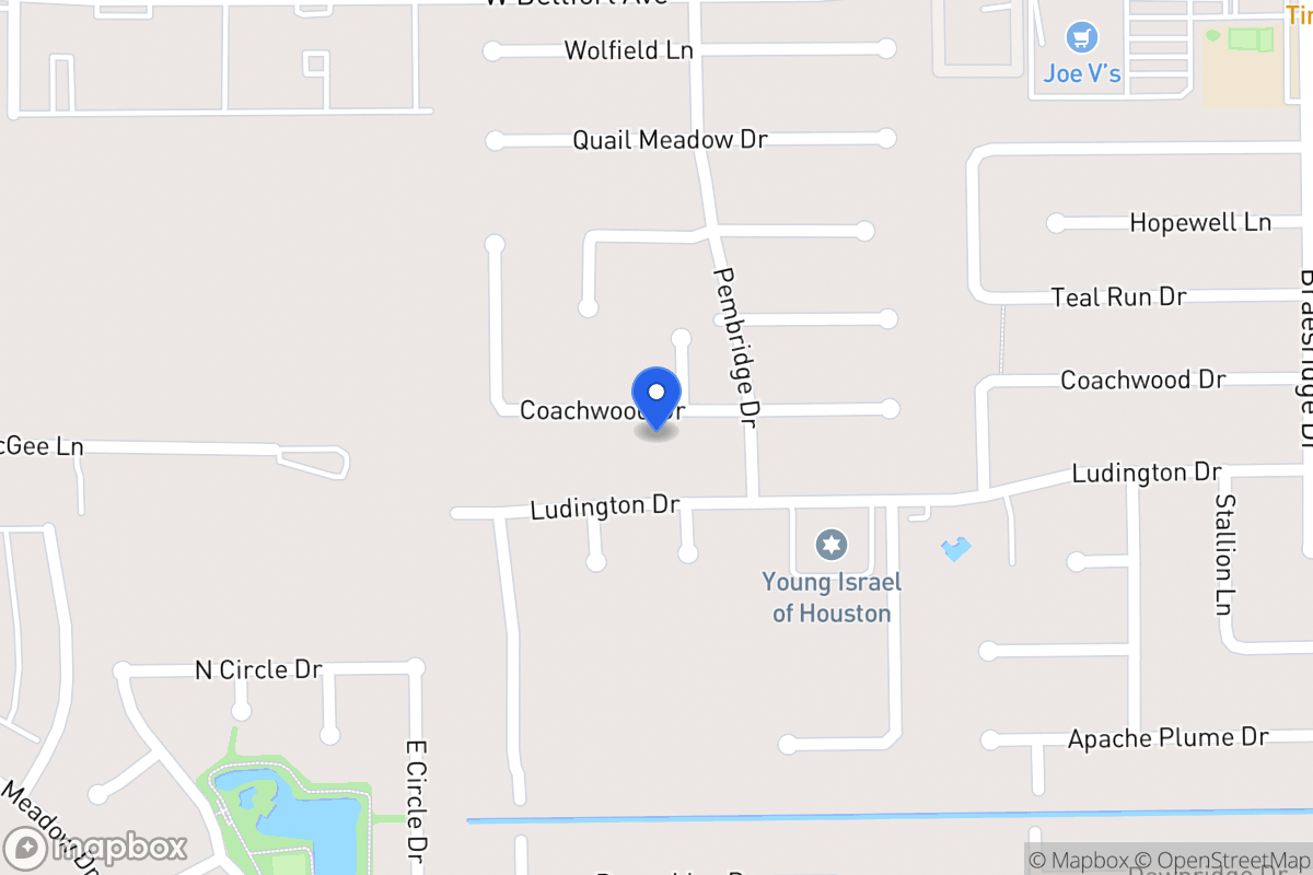 Map of 7915 Coachwood Dr, Houston