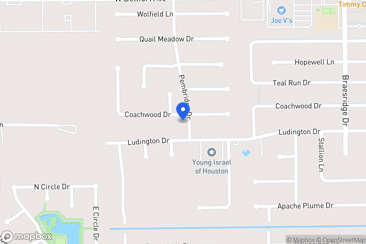 Map of 7903 Coachwood Dr, Houston
