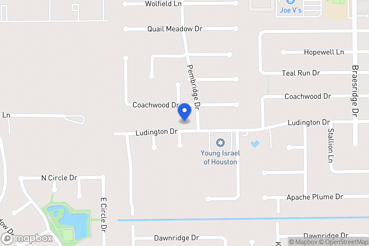 Map of 7906 Ludington Dr, Houston