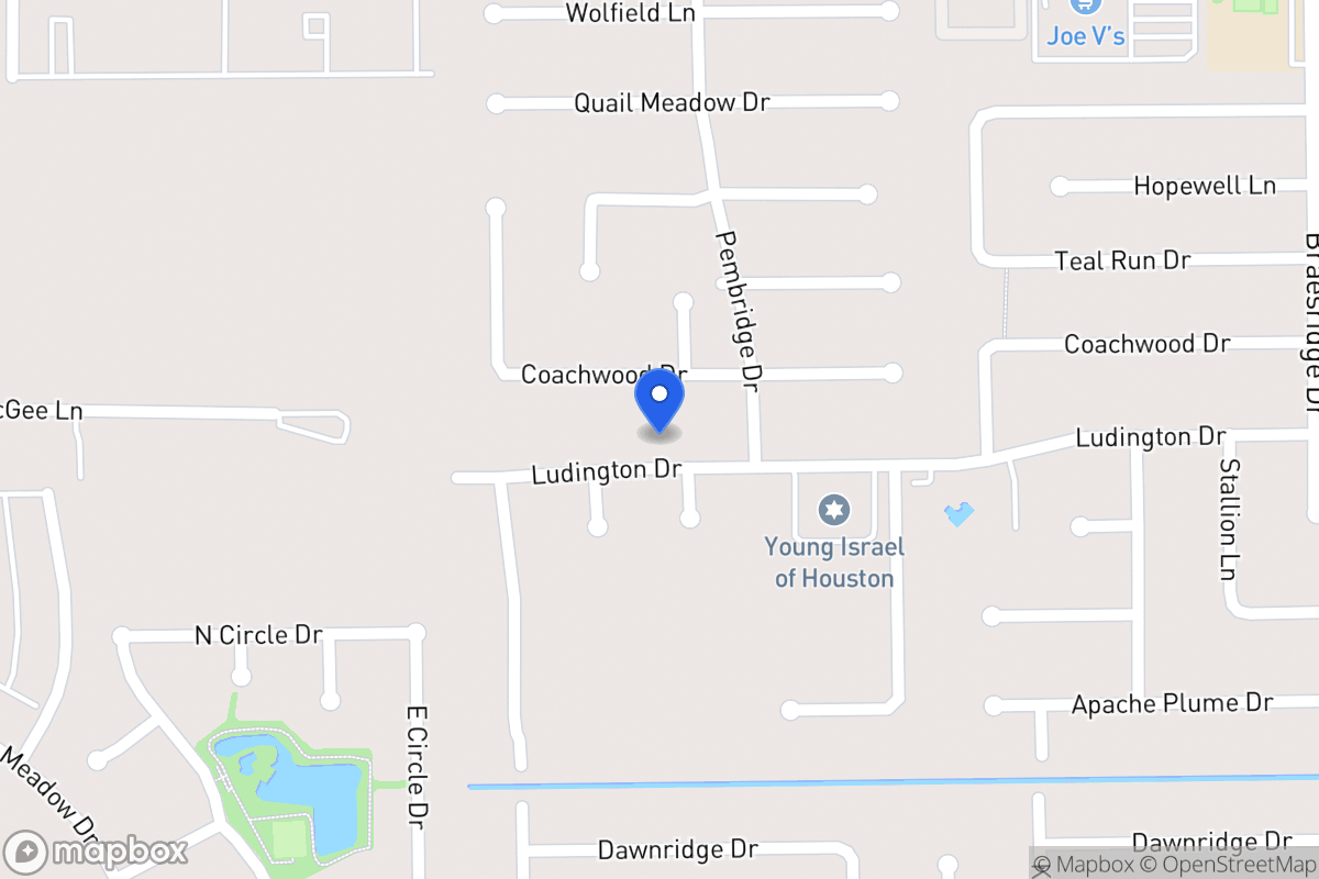 Map of 7914 Ludington Dr, Houston