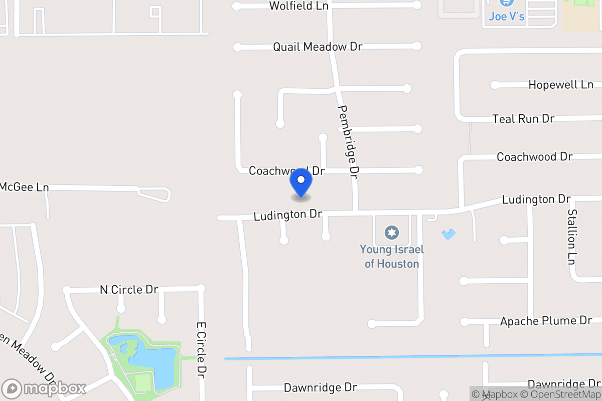 Map of Ludington Dr, Houston
