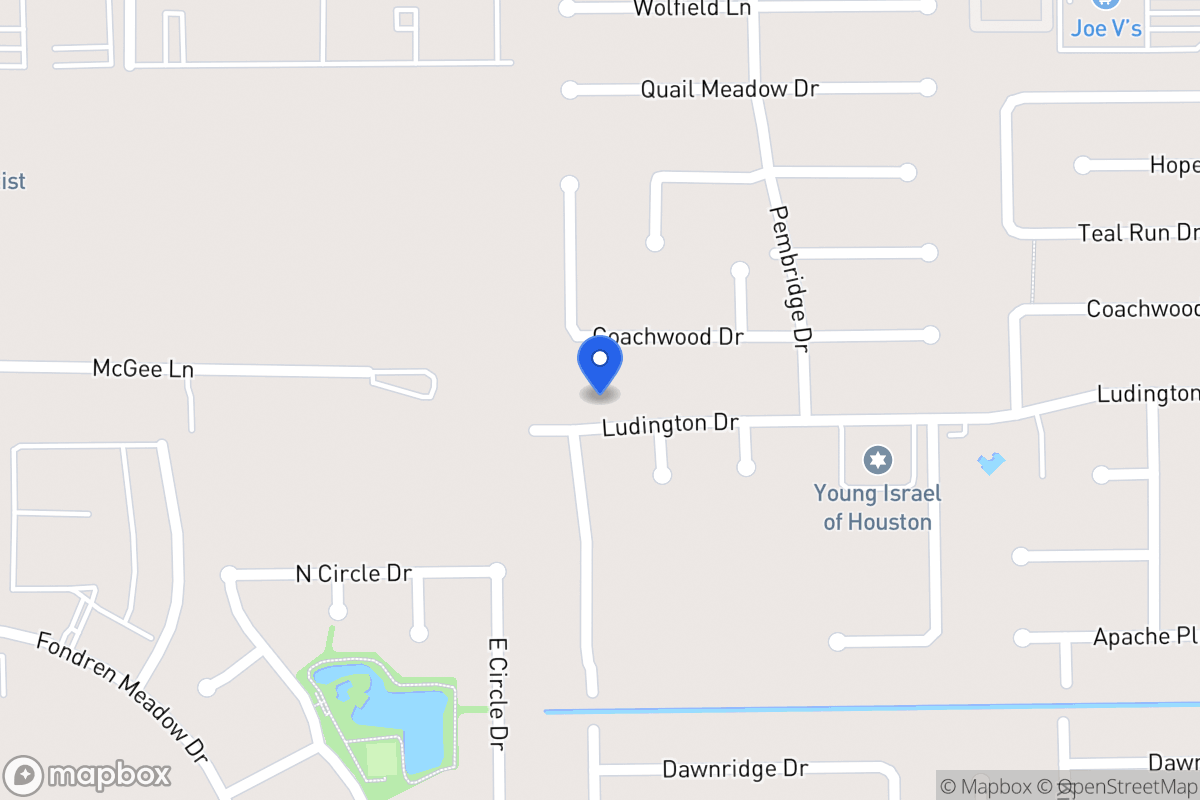 Map of 7934 Ludington Dr, Houston