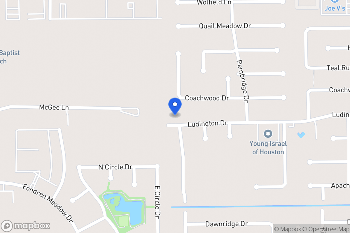 Map of 7942 Ludington Dr, Houston