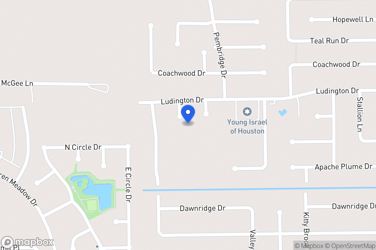 Map of 11911 Rossville Oaks Ln, Houston