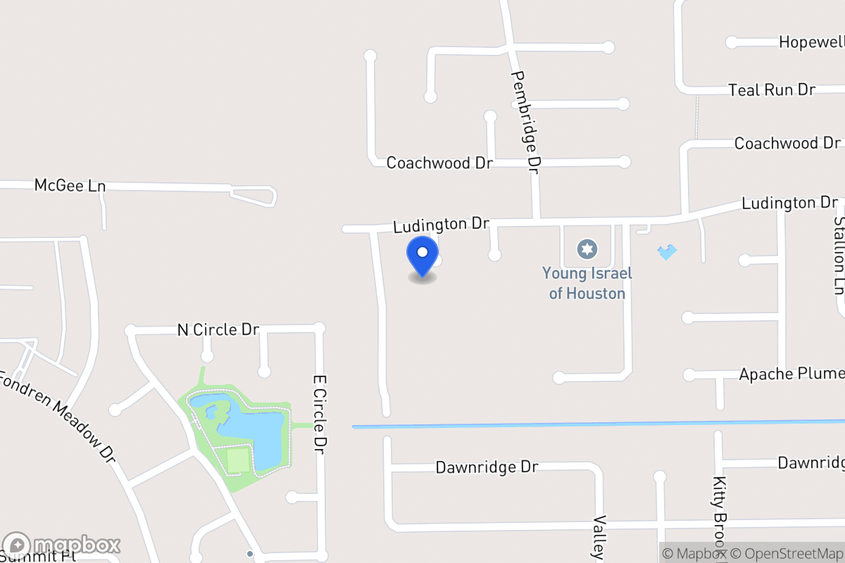 Map of 11910 Rossville Oaks Ln, Houston