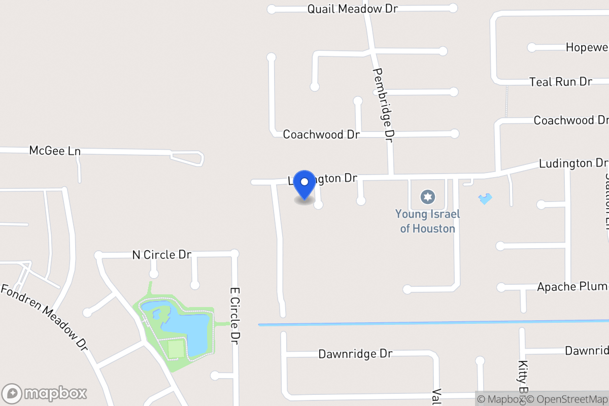 Map of 11906 Rossville Oaks Ln, Houston