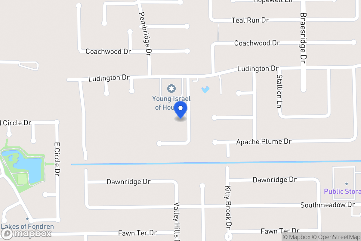 Map of 11918 Fairmeadow Dr, Houston