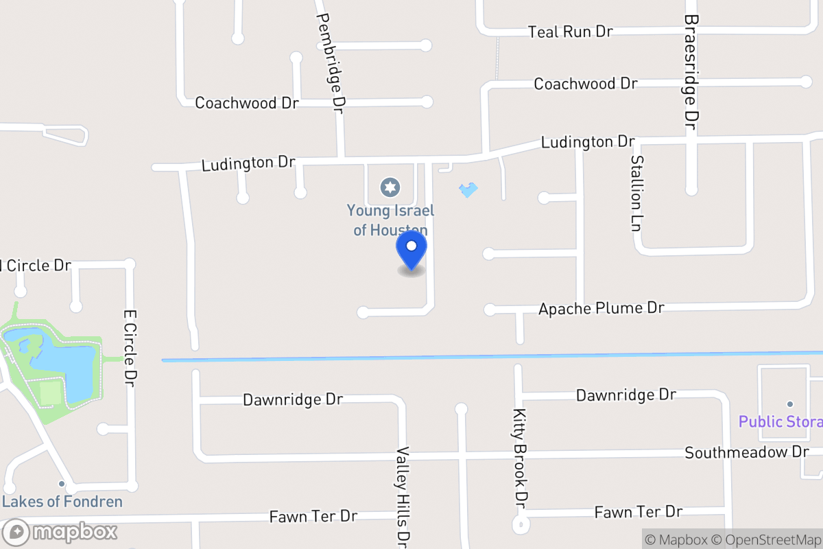 Map of 11922 Fairmeadow Dr, Houston