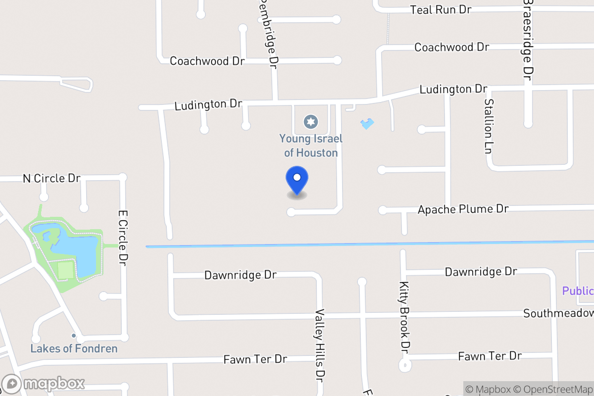 Map of 7818 Saffron Meadows Ln, Houston