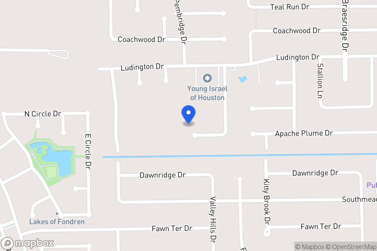 Map of 7822 Saffron Meadows Ln, Houston