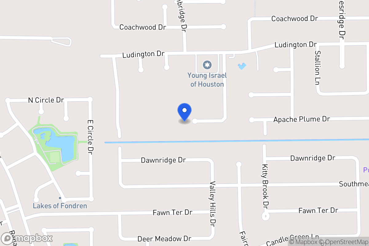 Map of 7827 Saffron Meadows Ln, Houston