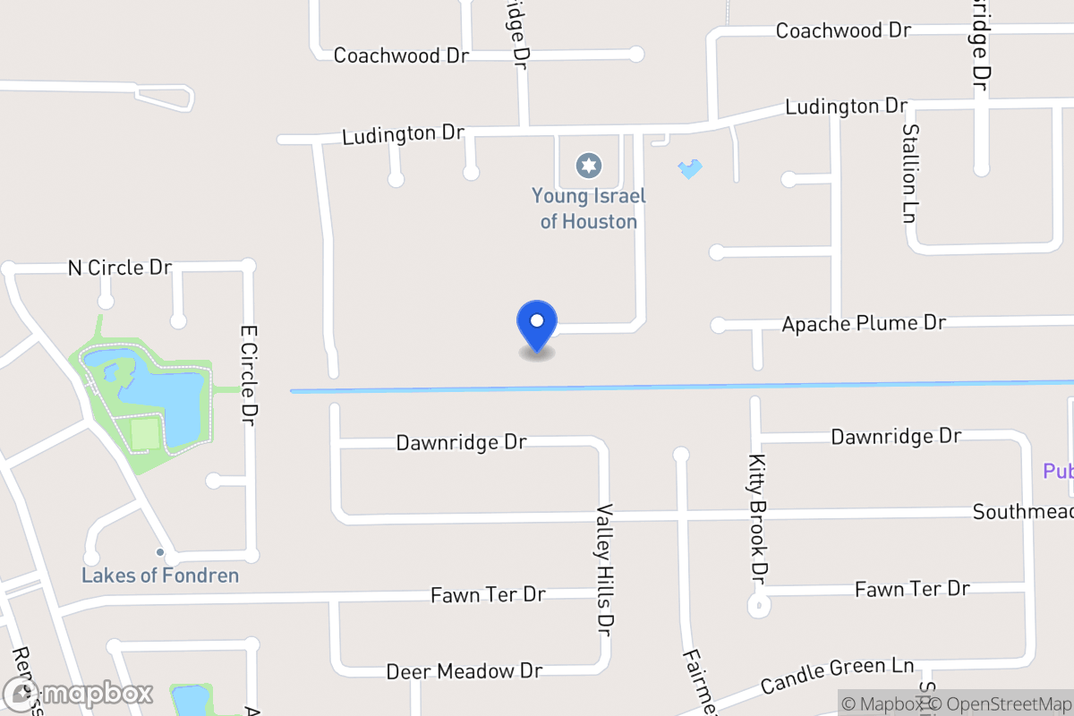 Map of 7823 Saffron Meadows Ln, Houston